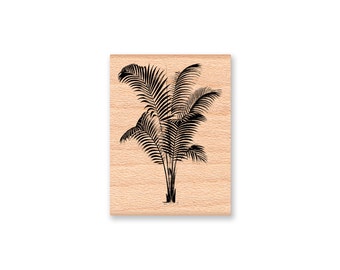 PALM TREE STAMP or Branch Branches Tropical Plant Fern Palms Fronds Ocean Sea Life Theme Decore Prehistoric Cards Tags wood mounted  (32-30)