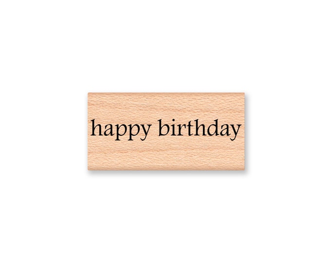 HAPPY BIRTHDAY - Wood Mounted Rubber Stamp (MCRS 08-30) - Etsy