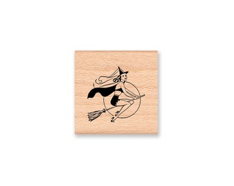Halloween Witch Rubber Stamp~Halloween DIY Decor~Halloween Crafting~DIY Party Favors and Treets~wood mounted rubber stamp (17-09)     1)
