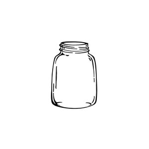 Vintage Jar Rubber Rubber Stamp~Glass Jar~Unmounted Cling Stamp (56-12)