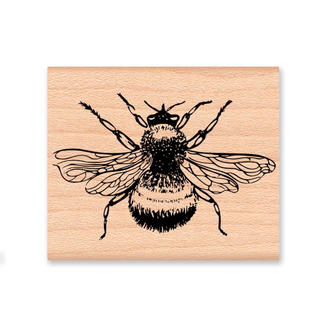 BEE Rubber StampBumblebeeWood Mounted Rubber Stamp Available | Etsy