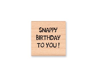 HAPPY BIRTHDAY - Wood Mounted Rubber Stamp (MCRS 08-30) - Etsy