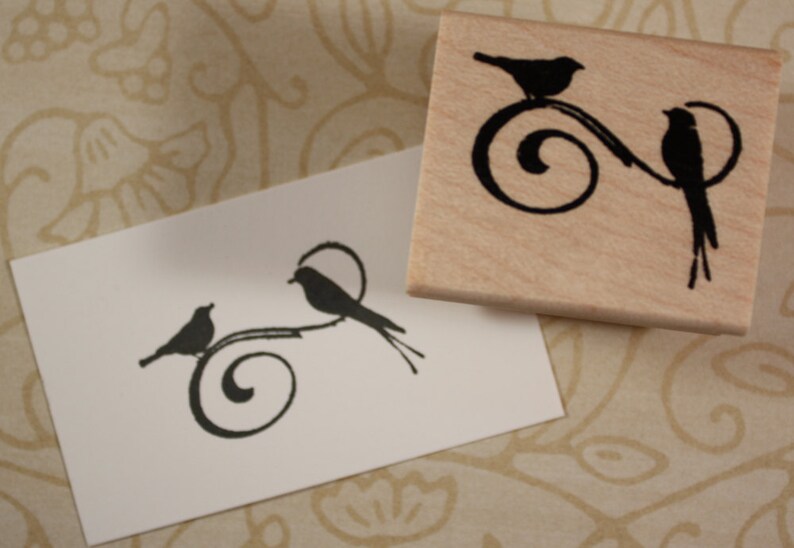 Love Birds Stamp Wedding Birds Couple Pretty Doves Wedding Etsy