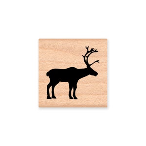 REINDEER ELK SILHOUETTE Rubber Stamp~Christmas~Holidays~Mountainside Crafts~wood mounted rubber stamp (30-16)