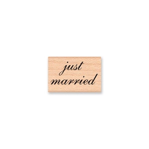 just married-wood mounted rubber stamp (28-04)