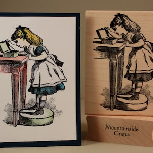 Alice in Wonderland-wood mounted rubber stamp (MCRS 19-01)