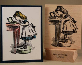 Alice in Wonderland-wood mounted rubber stamp (MCRS 19-01)