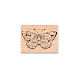 HAPPY MOTH Rubber Stamp~Moths~Butterfly~Bug~Insect~Summer Nights~Night Light~Moth to Flame~Mountainside Crafts~wood mounted (34-25)