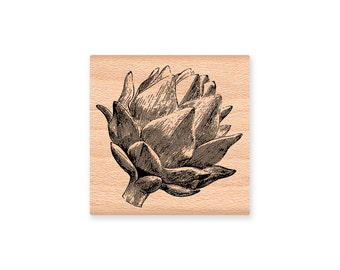 ARTICHOKE-rubber stamp-wood mounted( sm 30-25)