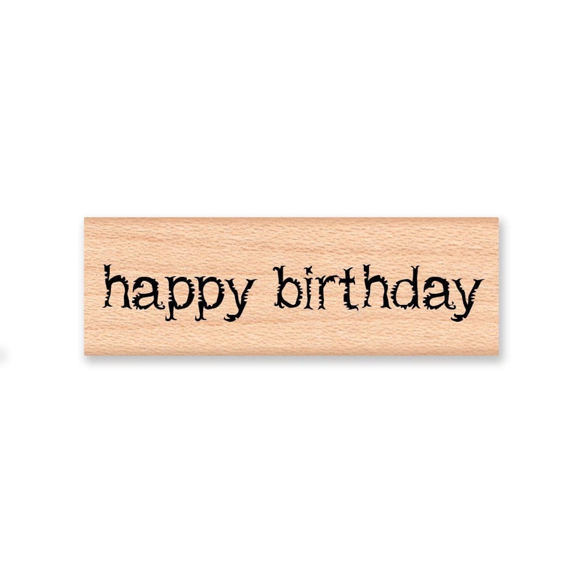 HAPPY BIRTHDAY - Wood Mounted Rubber Stamp (08-23) - Etsy