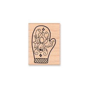 MITTENS RUBBER STAMP~two stamp set~left and right~Scandinavian Mitten~Swedish Stamp~Winter Christmas Holiday Cards (11-05 38-32)