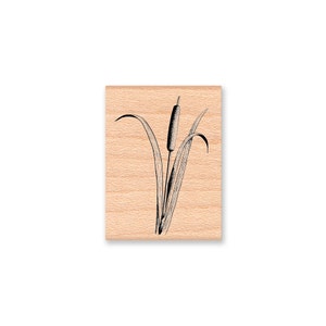 Cattails Rubber Stamp~Cattail Reed Stamp~Marsh~Lake Life~Wild Plant~Nature~Bullrush~ Mountainside Crafts (17-13)