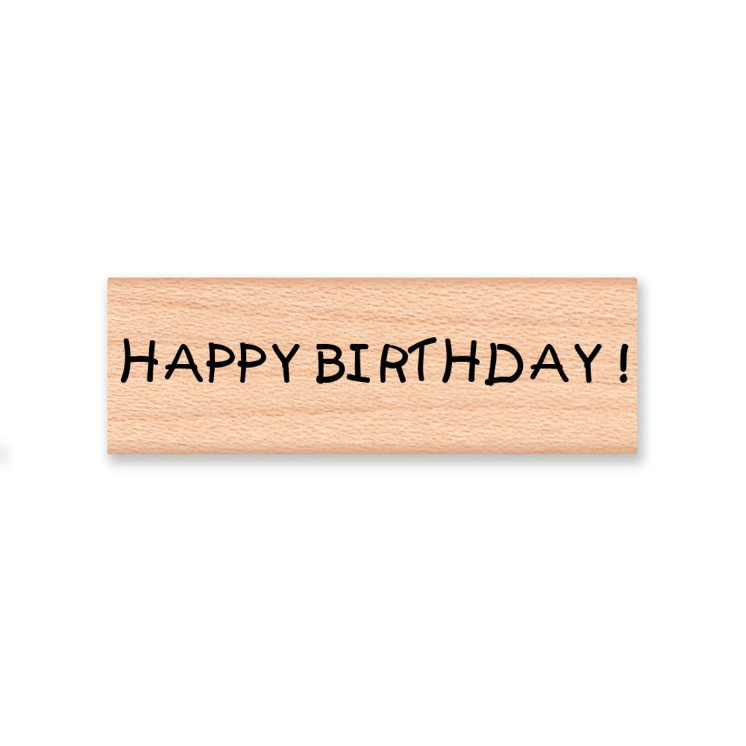 HAPPY BIRTHDAY ! - Wood Mounted Rubber Stamp (mcrs 08-22) - Etsy