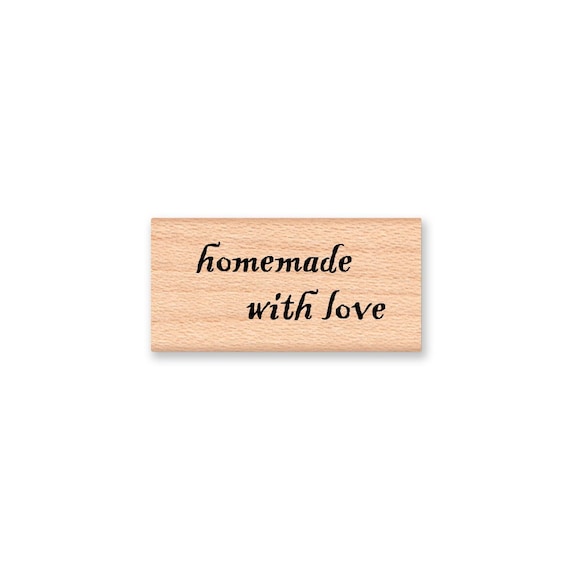 HOMEMADE WITH LOVE - Wood Mounted Rubber Stamp (mcrs 06-34)