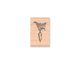 CARROT Rubber Stamp~Vegtable Stamps~Garden~Easter~Spring~Single Carrrot Stamp~Size 1 1/2 X 1 inch~ Stamps by Mountainside Crafts (19-25)