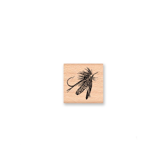 FISHING LURE Rubber Stampfly Fishing Lurefish Hookfish Luretwo Size  Optionswood Mounted Rubber Stamp 30-2230-21 -  Canada