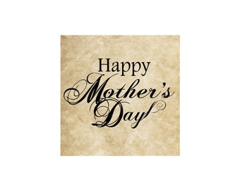 Happy Mother's Day Rubber Stamp~Large Cling Stamp~Mothers Day~Saying~Sentiment~Greeeting~Mom~ Create Day Cards or Crafts~Supply (52-03)