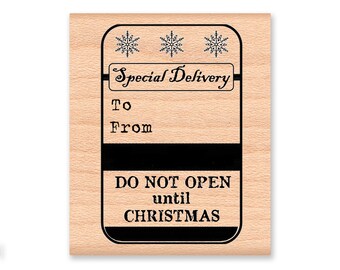 SPECIAL DELIVERY TAG -Wood Mounted Rubber Stamp (mcrs 25-01)
