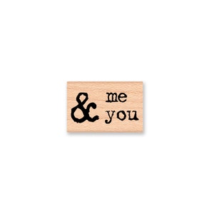me and you-wedding stamp-wood mounted rubber stamp-(33-07)