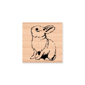 BUNNY-wood mounted rubber stamp-(MCRS 30-06)