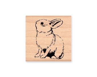 BUNNY-wood mounted rubber stamp-(MCRS 30-06)