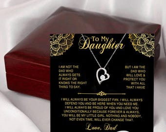 To My Daughter Necklace Gift From Dad, Daughter Gift, Father Daughter Necklace, Daughter Necklace,Birthday Gift For Daughter, Christmas Gift