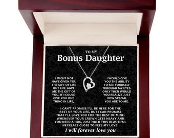 Gift for Bonus Daughter, Infinity Heart Necklace, Bonus Daughter Gift, Step Daughter Gift, Step Daughter Necklace, Birthday Gift