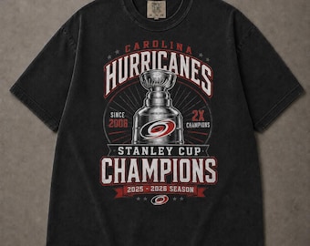 Carolina Hurricanes Stanley Cup Champions 2026  Comfort Colors® | Vintage Hockey Championship Shirt