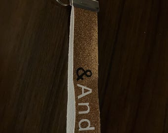 Personalized Wristlet Keychain Faux Leather | Key Fob