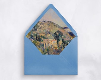 French Landscape Fine Art Wedding Envelope Liner - SET OF 25, Printed Envelope Liners for Wedding Invitations