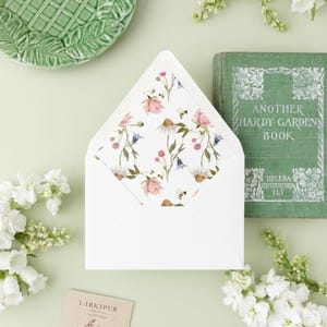 Colorful Floral Wedding Envelope Liner - SET OF 25, Printed Envelope Liners for Wedding Invitations
