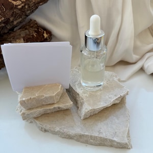 3- Piece  Travertine Fragments Set | Broken Stone Set for Photography & Interior Design | Decorative Marble Fragments | Raw Limestone Pieces