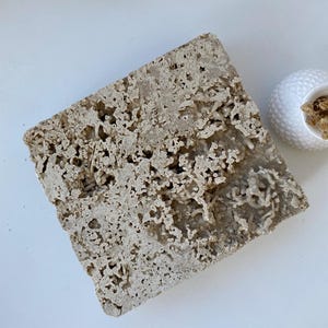Beige cnidaria  Travertine Block Fosillized | Travertine Fosillized | Rock Limestone Display | Pot Prop | Stone Piece | Fosil Prop