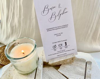 Travertine Stone Note Holder  | Stone Card Holder | Wedding Sign Holder | Wedding Card Holder | Table Number Holder |  Natural Stone