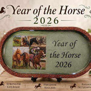 Year of the Horse Tray. Artwork by Kristin Block