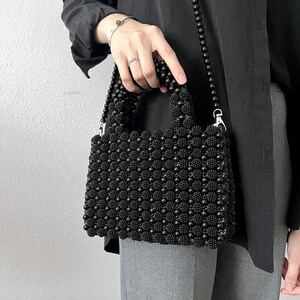 Black beaded bag