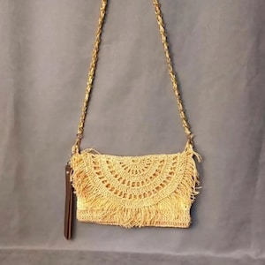 Handmade Paper Yarn Bag: Boho Chic Woven Shoulder Bag