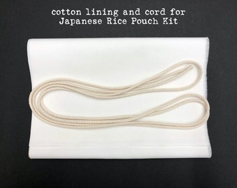lining and cotton cord to go with Japanese Rice Pouch Sewing Kit