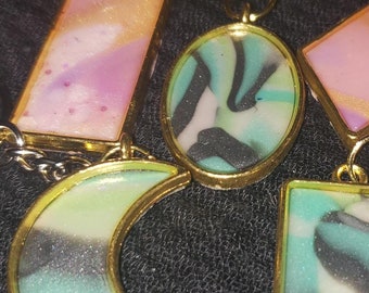 Marbled Bezel Keychain