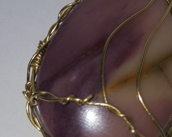 Fantasy Wirework Purple Jasper Pendant