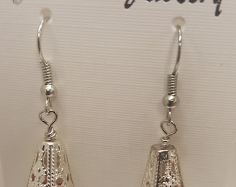 Capped Czech Glass Earrings