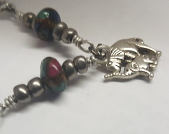 Feldspar Elephant Charm Bracelet