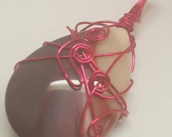 Red Wirework Jasper Pendant