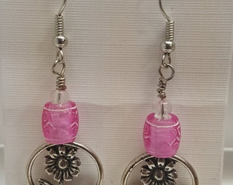 Wire Wrapped Floral Earrings