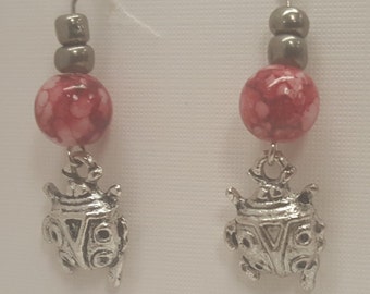 Clip-On Ladybug Earrings