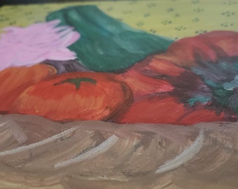 Still Life with Tomatoes and Mums