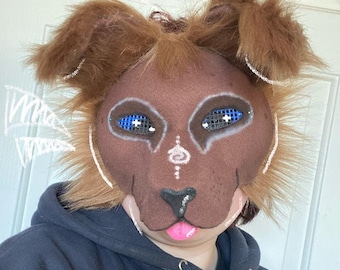 Brown canine therian mask