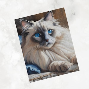 Jigsaw Puzzle for Adults Puzzle Cat Puzzle Ragdoll Cat Puzzle for Relaxation Stress-Relief Puzzle