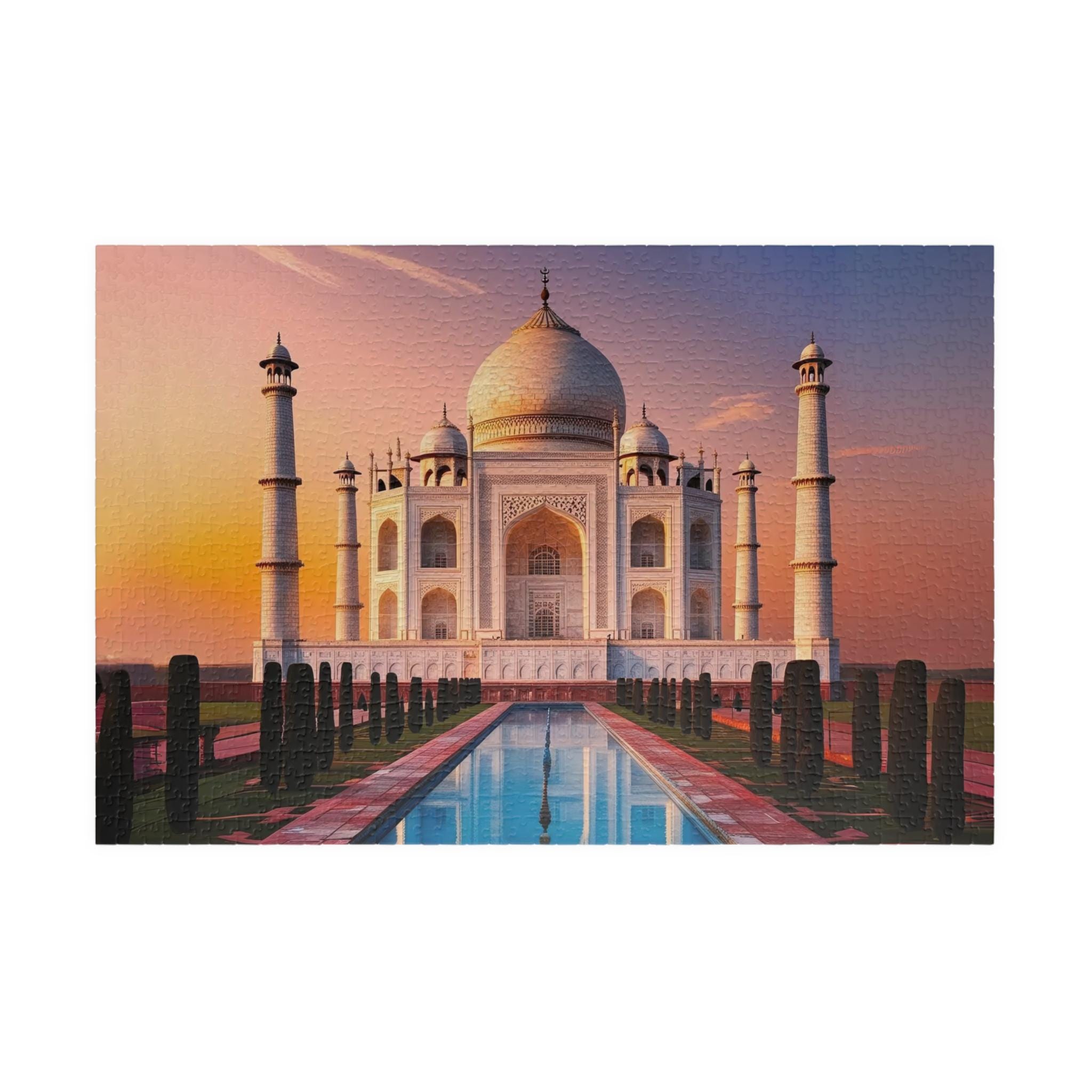 Jigsaw Puzzle, Taj Mahal Sunset - Travelers, World Landmarks, Home