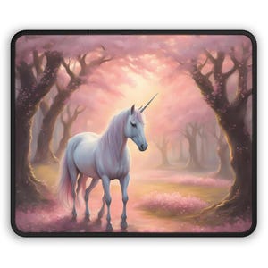 Whimsical Unicorn Gaming Mouse Pad, PC Accessories, Fantasy Decor, Perfect for Gamers, Gifts for Her, Desk Accessories, Unicorn Mouse Pad